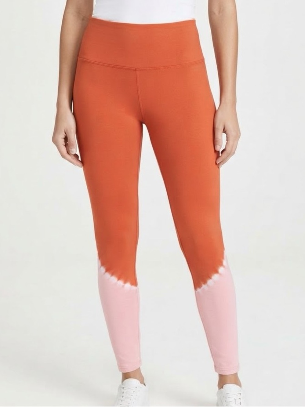 Wild Fable Womens Sz M Orange & Pink Tie Dye Print Yoga Leggings, NWT